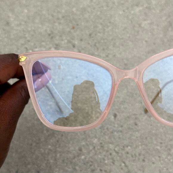 Pink & Gold Cat Eye Computer Sunglasses - Picture 5 of 7